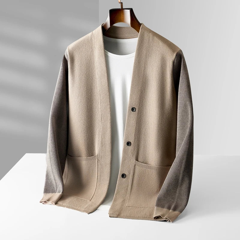 Bordeaux Merino Wool Cardigan